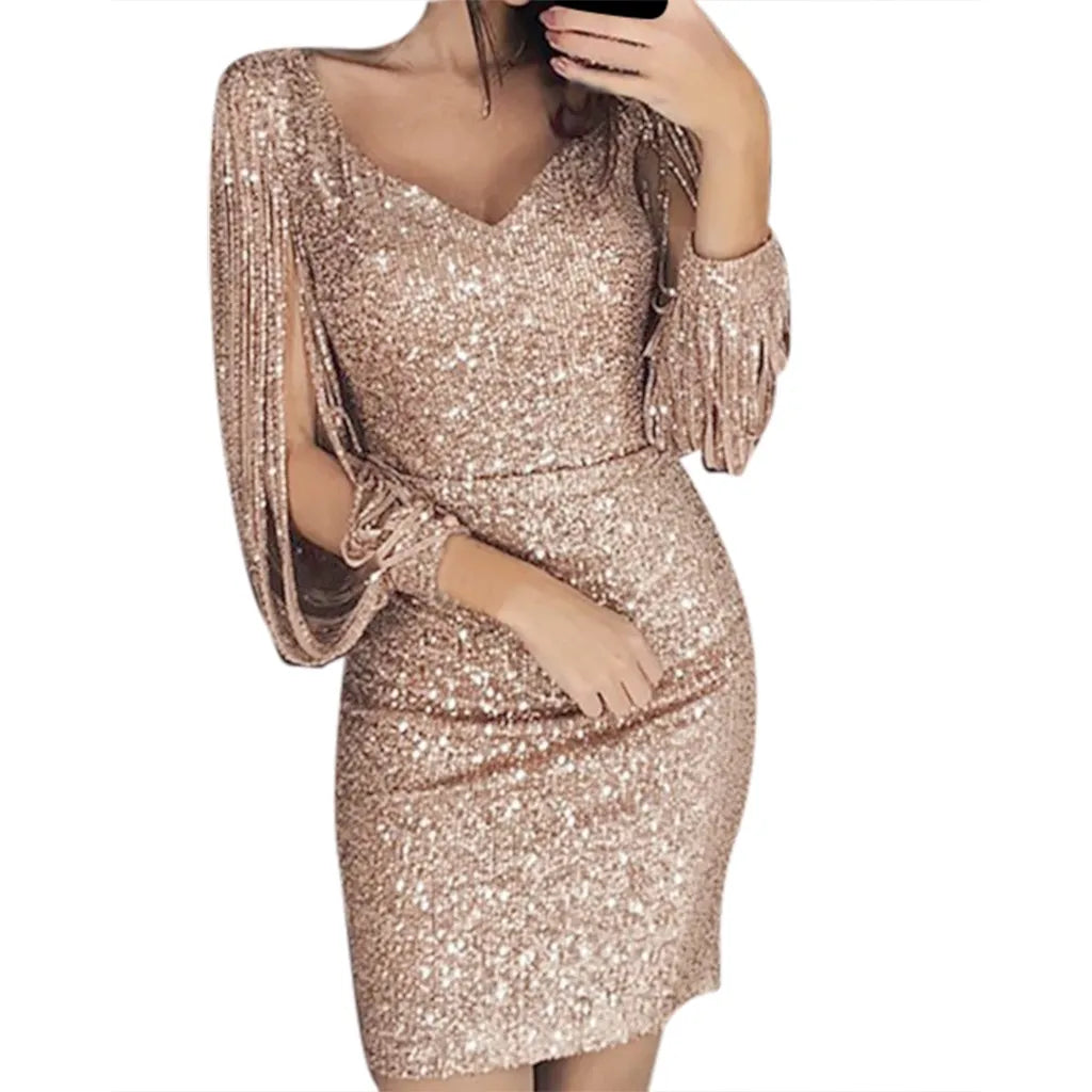 Sequin Tassel Sleeve