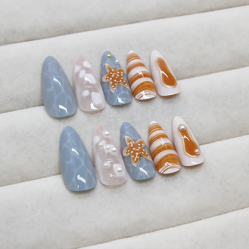 Ocean Pearl Glam False Nails Set