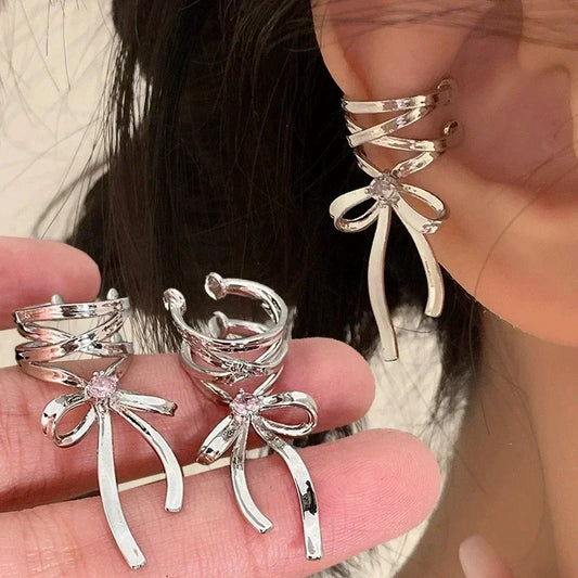 Ear Cuff Earrings For Women Girls Fashion Ballet Clip On Jewelry